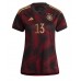 Damen Fußballbekleidung Deutschland Thomas Muller #13 Auswärtstrikot WM 2022 Kurzarm